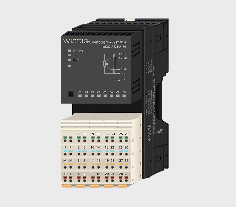 Sichuan Gaoda Technology Co., LTD. 's core product - 8-channel analog input module - thermal resistance signal acquisition