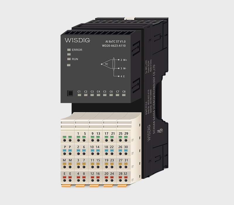 Sichuan Gaoda Technology Co., LTD. 's core product - 8-channel analog input module - thermocouple signal acquisition